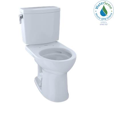 Toto CST453CUFG#01- Toto Drake Ii 1G Two-Piece Round 1.0 Gpf Universal Height Toilet With Cefiontect Cotton White