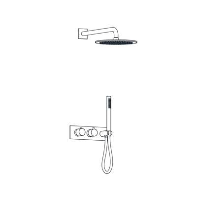 Aqualem TSKT2104-BG- 2-Way Thermostatic Shower Kit Trim Set (Rough-In Valve Req.: HW2600.RI) - FaucetExpress.ca