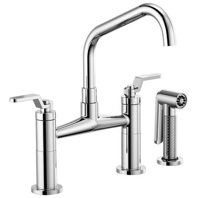 Brizo 62564LF-PC- Angled Spout Bridge, Industrial Handle | FaucetExpress.ca