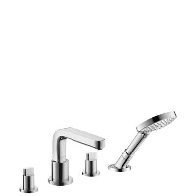 Hansgrohe 31433001- Metris S 4-Hole Roman Tub Set Trim With Full Handles With 1. - FaucetExpress.ca