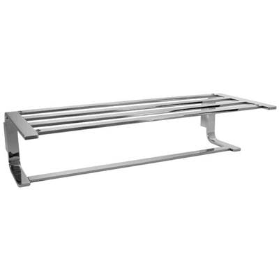 Laloo 3462 SG- Towel Shelf with Single Bar - Stone Grey | FaucetExpress.ca