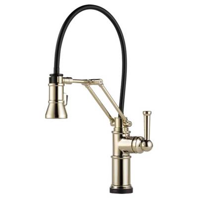 Brizo 64225LF-PN- Single Handle Articulating Arm Kitchen Faucet With Smarttouc | FaucetExpress.ca