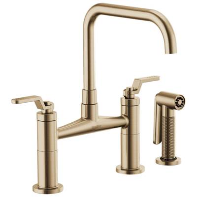 Brizo 62554LF-GL- Square Spout Bridge, Industrial Handle | FaucetExpress.ca