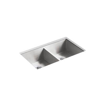 Kohler 3820-NA- Vault 32'' x 18-5/16'' x 9-7/16'' Undermount double-equal kitchen sink | FaucetExpress.ca