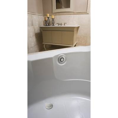 Geberit 151.603.ID.1- Geberit bathtub drain with push actuation PushControl, 17-24'' PP, with ready-to-fit-set trim kit: PVD brushed nickel | FaucetExpress.ca