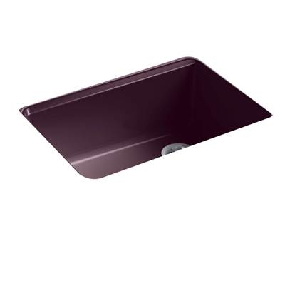 Kohler 8668-5UA2-PLM- Riverby® 27'' x 22'' x 9-5/8'' Undermount single-bowl kitchen sink with accessories and 5 oversized faucet holes | FaucetExpress.ca