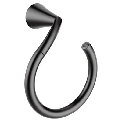 Moen YB2386BL- Glyde Matte Black Towel Ring