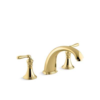 Kohler T398-4-PB- Devonshire® Bath- or deck-mount bath faucet trim with spout and lever handles, valves required | FaucetExpress.ca