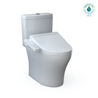 Toto MW4463074CEMGN#01- TotoWashlet+ Aquia Iv Two-Piece Elongated Dual Flush 1.28 And 0.9 Gpf Toilet And Washlet C2 Bidet Seat Cotton White