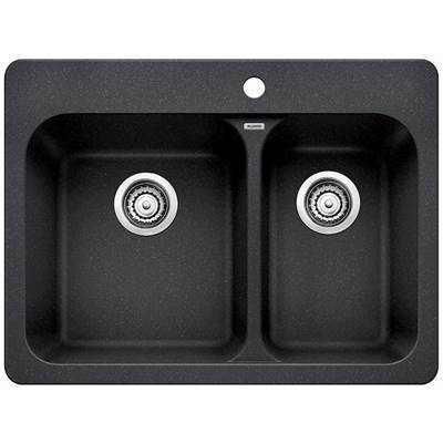 Blanco 401126- VISION 1 ½ Drop-in Kitchen Sink, SILGRANIT®, Anthracite | FaucetExpress.ca