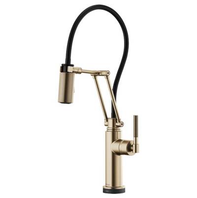Brizo 64243LF-GL- Articulating With Smarttouch, Knurled Handle | FaucetExpress.ca