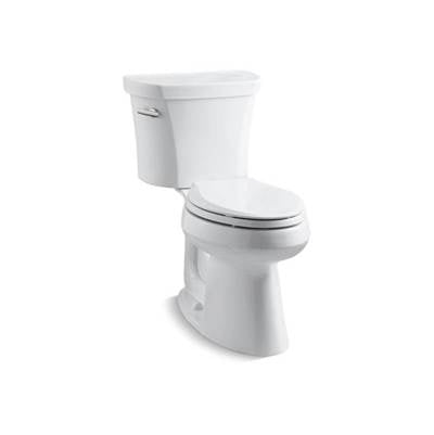 Kohler 3949-0- Highline® Comfort Height® Two-piece elongated 1.28 gpf chair height toilet with 14'' rough-in | FaucetExpress.ca