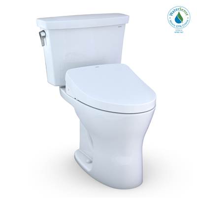 Toto MW7483056CEMFG#01- TOTO Drake Transitional WASHLET+ Two-Piece Elongated Dual Flush 1.28 and 0.8 GPF Universal Height DYNAMAX TORNADO FLUSH Toilet with S | FaucetExpress.ca