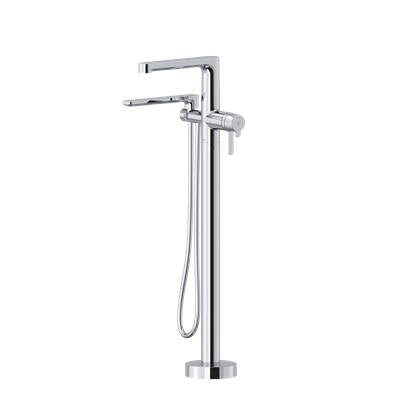 Riobel TNB39C- 2-Way Type T (Thermostatic) Coaxial Floor-Mount Tub Filler With Handshower Trim