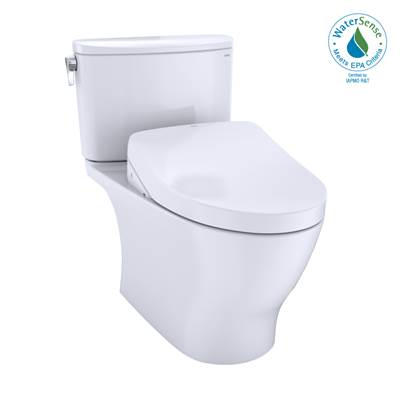 Toto MW4423046CUFG#01- TOTO WASHLET plus Nexus 1G Two-Piece Elongated 1.0 GPF Toilet with S500e Contemporary Bidet Seat, Cotton White | FaucetExpress.ca