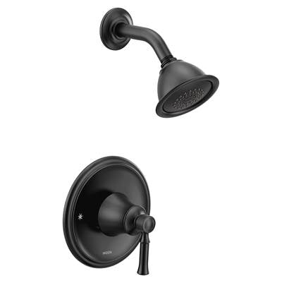 Moen T2182BL- Dartmoor 1-Handle Posi=Temp Shower Only Trim Kit In Matte Black