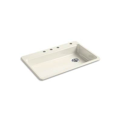 Kohler 8689-4-96- Riverby® 33'' x 22'' x 5-7/8'' top-mount single-bowl kitchen sink | FaucetExpress.ca