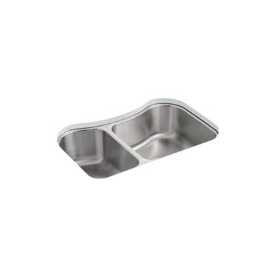 Kohler 3891-NA- Staccato 31-5/8'' x 19-9/16'' x 8-3/8'' Undermount double-bowl extra-large/medium kitchen sink | FaucetExpress.ca