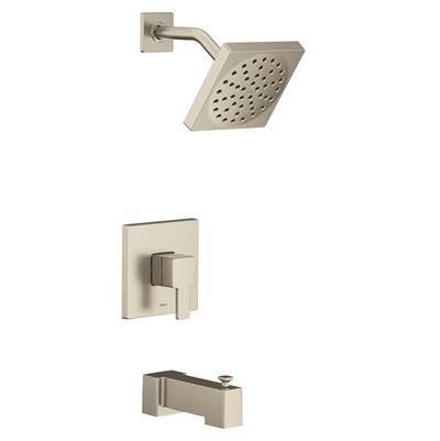 Moen UTS2713EPBN- 90 Degree M-Core 2-Series Eco Performance 1-Handle Tub And Shower Trim Kit In Brushed Nickel (Valve Sold Separately)