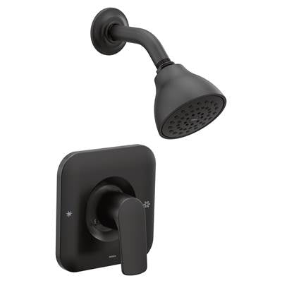 Moen T2812EPBL- Rizon Eco-Performance Posi-Temp Shower Trim, Valve Required, 1.75 GPM Flow Rate, Matte Black