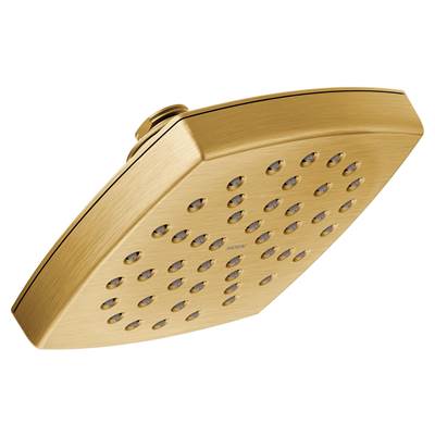 Moen S6365BG- Voss 1-Spray 6 in. Rainshower Showerhead Featuring Immersion in Brushed Gold