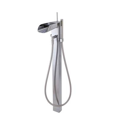 Aquabrass 32085-  Love Me Floormount Tub Filler W/Handshower - FaucetExpress.ca