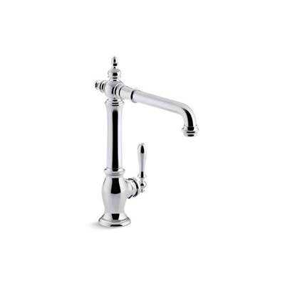 Kohler 99266-CP- Artifacts® single-hole kitchen sink faucet with 13-1/2'' swing spout, Victorian spout design | FaucetExpress.ca