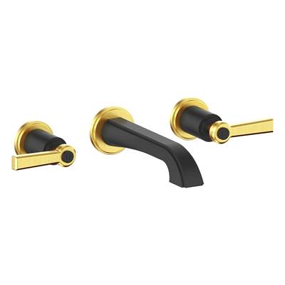 Vogt BF.Z1.1500.GB- Zehn Wall Mount Lavatory Faucet without Pop-Up Matte Gold Matte Black