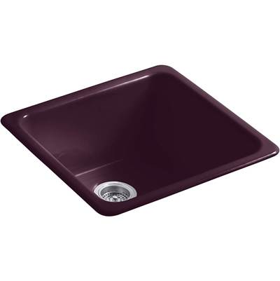 Kohler 6587-PLM- Iron/Tones® 20-7/8'' x 20-7/8'' x 10'' Top-mount/undermount single-bowl kitchen sink | FaucetExpress.ca