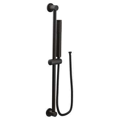 Moen 3887EPBL- Level Eco-Performance Handshower Handheld Shower with 30-Inch Slide Bar and 69-Inch Metal Hose, Matte Black