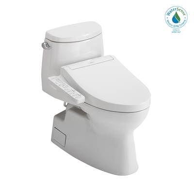 Toto MW6143074CEFG#01- Toto Washlet+ Carlyle Ii One-Piece Elongated 1.28 Gpf Toilet And Washlet+ C2 Bidet Seat Cotton White