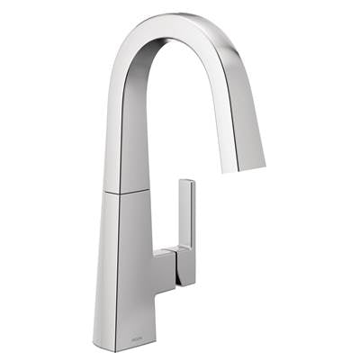 Moen S55005- Nio One-Handle Bar Faucet, Includes Secondary Finish Handle Option, Chrome