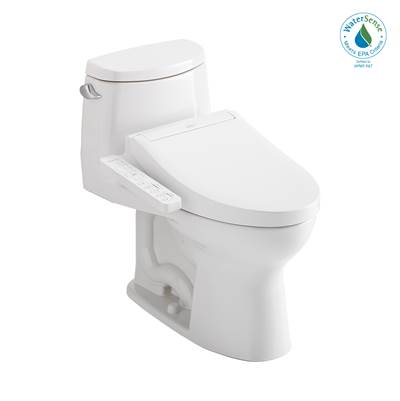 Toto MW6043074CEFG#01- Toto Washlet+ Ultramax Ii One-Piece Elongated 1.28 Gpf Toilet And Washlet+ C2 Bidet Seat Cotton White