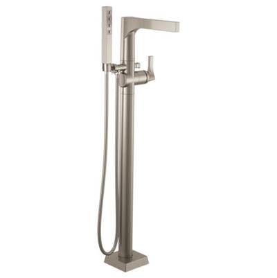 Delta T4774-SSFL- Floor Mount Tub Filler With Handshower | FaucetExpress.ca