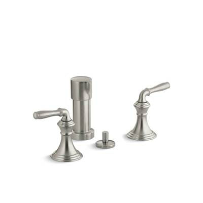 Kohler 412-4-BN- Devonshire® Vertical spray bidet faucet with lever handles | FaucetExpress.ca