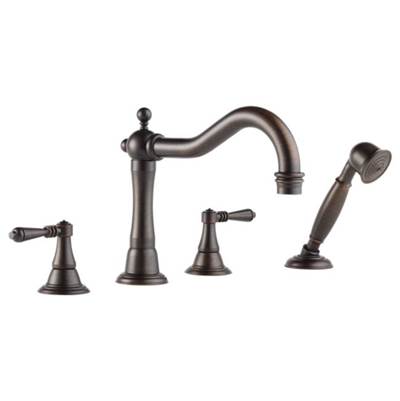 Brizo T67436-RB- 4-Hole Roman Tub Trim Only- Lever Handles | FaucetExpress.ca