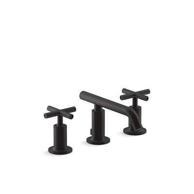 Kohler 14410-3-BL- Purist® Widespread bathroom sink faucet with low cross handles and low spout | FaucetExpress.ca