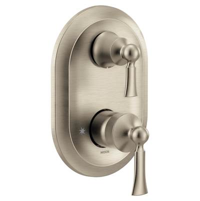 Moen UT5500BN- Wynford M-CORE 3-Series 2-Handle Shower Trim with Integrated Transfer Valve in Brushed Nickel (Valve Not Included)