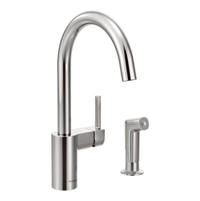 Moen 7165- Align Single-Handle Standard Kitchen Faucet with Side Sprayer in Chrome