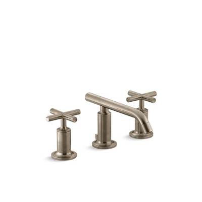 Kohler 14410-3-BV- Purist® Widespread bathroom sink faucet with low cross handles and low spout | FaucetExpress.ca