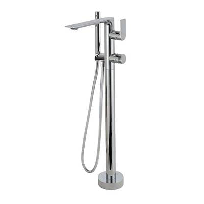 Aquabrass - 92N85 Alpha Floormount Tub Filler With Handshower - Trim Only