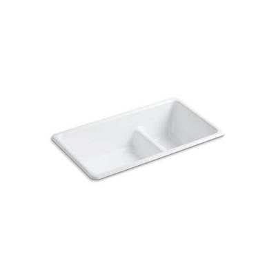 Kohler 6625-0- Iron/Tones® 33'' x 18-3/4'' x 9-5/8'' Smart Divide® Top-mount/undermount large/medium kitchen sink | FaucetExpress.ca