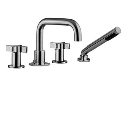 Ca'bano CA8330799- 4 Piece deck mount tub filler with hand spray