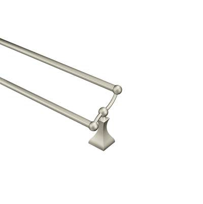 Moen DN8322BN- Retreat Brushed Nickel 24'' Double Towel Bar - FaucetExpress.ca