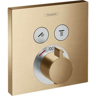 Hansgrohe 15763141- HG Showerselect E Thermostatic Trim 2 Function, Square - FaucetExpress.ca