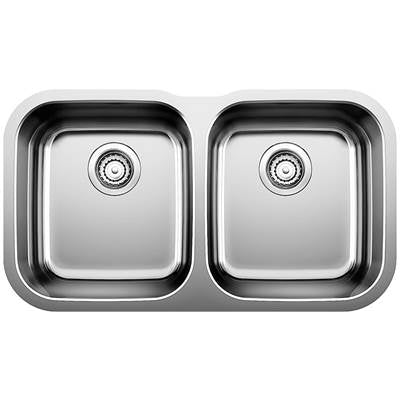 Blanco 400008- ESSENTIAL U 2 Undermount Kitchen Sink, Stainless Steel | FaucetExpress.ca