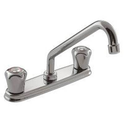 Moen 77925- Chrome two-handle low arc kitchen faucet