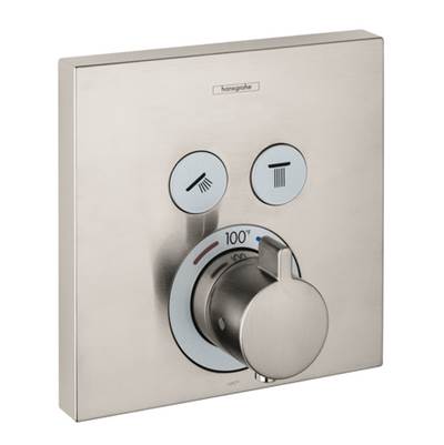 Hansgrohe 15763821- HG Showerselect E Thermostatic Trim 2 Function, Square - FaucetExpress.ca