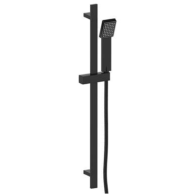 Vogt BH.01.01.MB- Kapfenberg Sliding Shower Bar with 1-Spray Hand Shower Matte Black