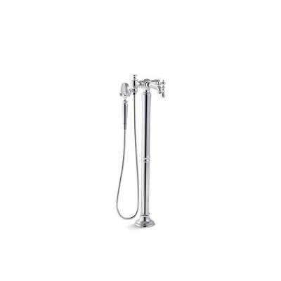 Kohler T72790-9M-CP- Artifacts® floor-mount bath filler trim with handshower | FaucetExpress.ca